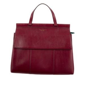 Tory Burch Block T Leather Crossbody Satchel Bag